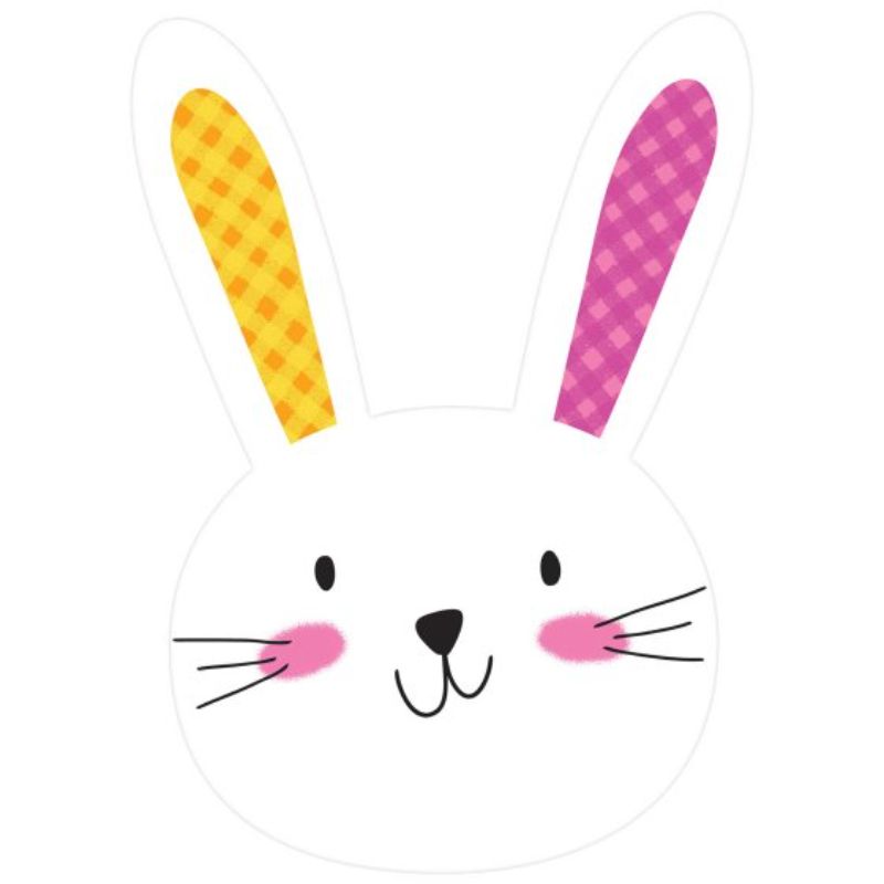 Colorful Easter Bunny Cutout, 21cm x 15cm, perfect for festive decor and celebrations, adding charm to any gathering.