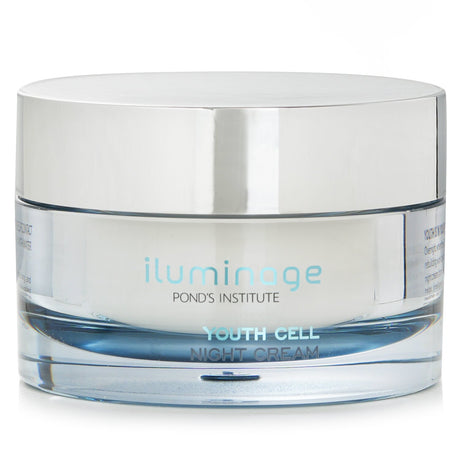 Iluminage Youth Cell Night Cream - 50ml, rejuvenating formula fights aging, hydrates, and promotes youthful skin overnight.