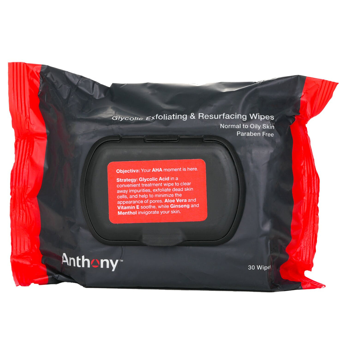 Anthony - Logistics For Men Glycolic Exfoliating & Resurfacing Wipes  - 30wipes