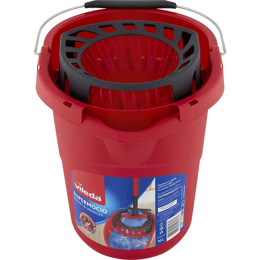 Vileda Supermocio Power Press Bucket & Wringer - Each