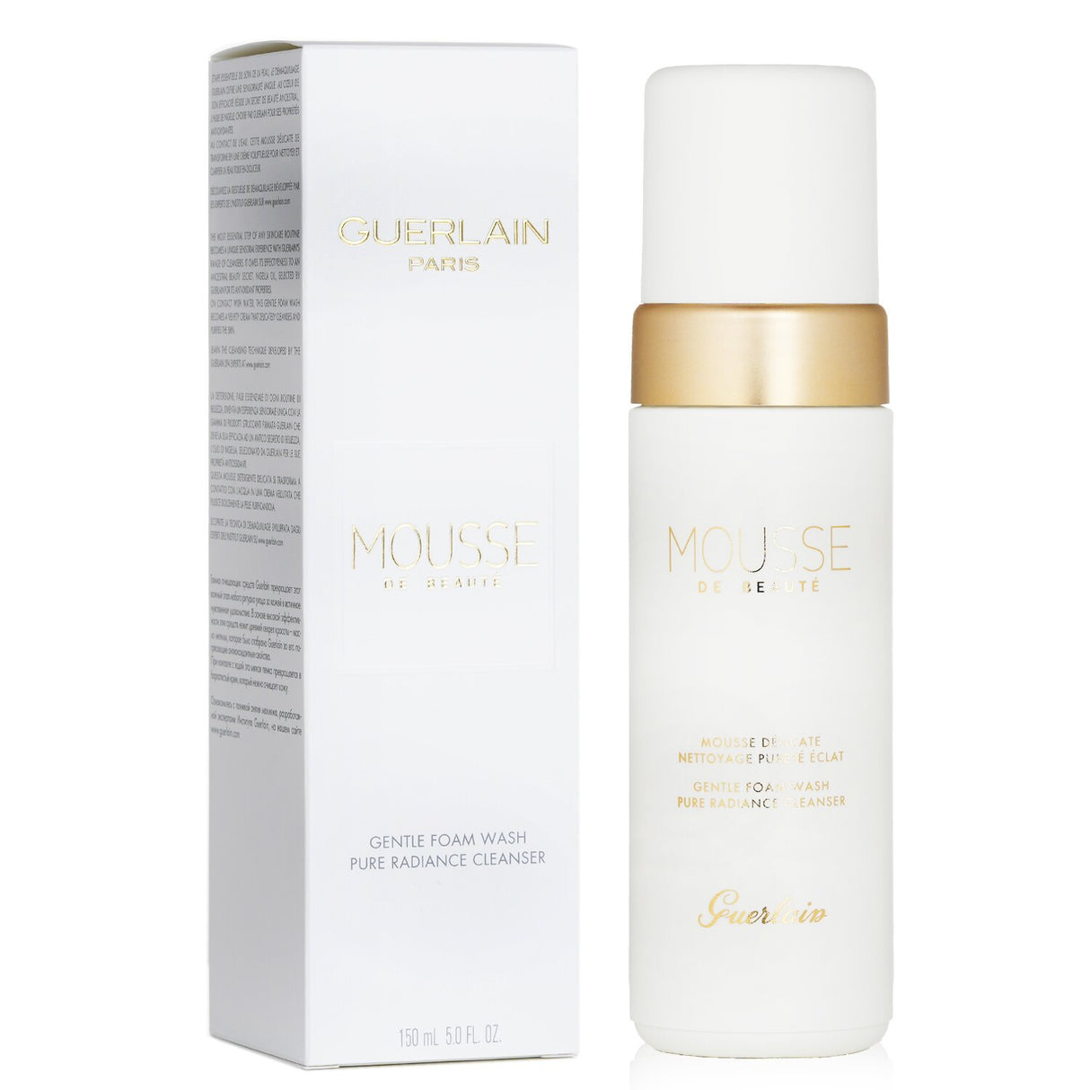 Guerlain Pure Radiance Cleanser: luxurious foam wash enriched with nigella oil for deep cleaning, hydration, and radiant skin.