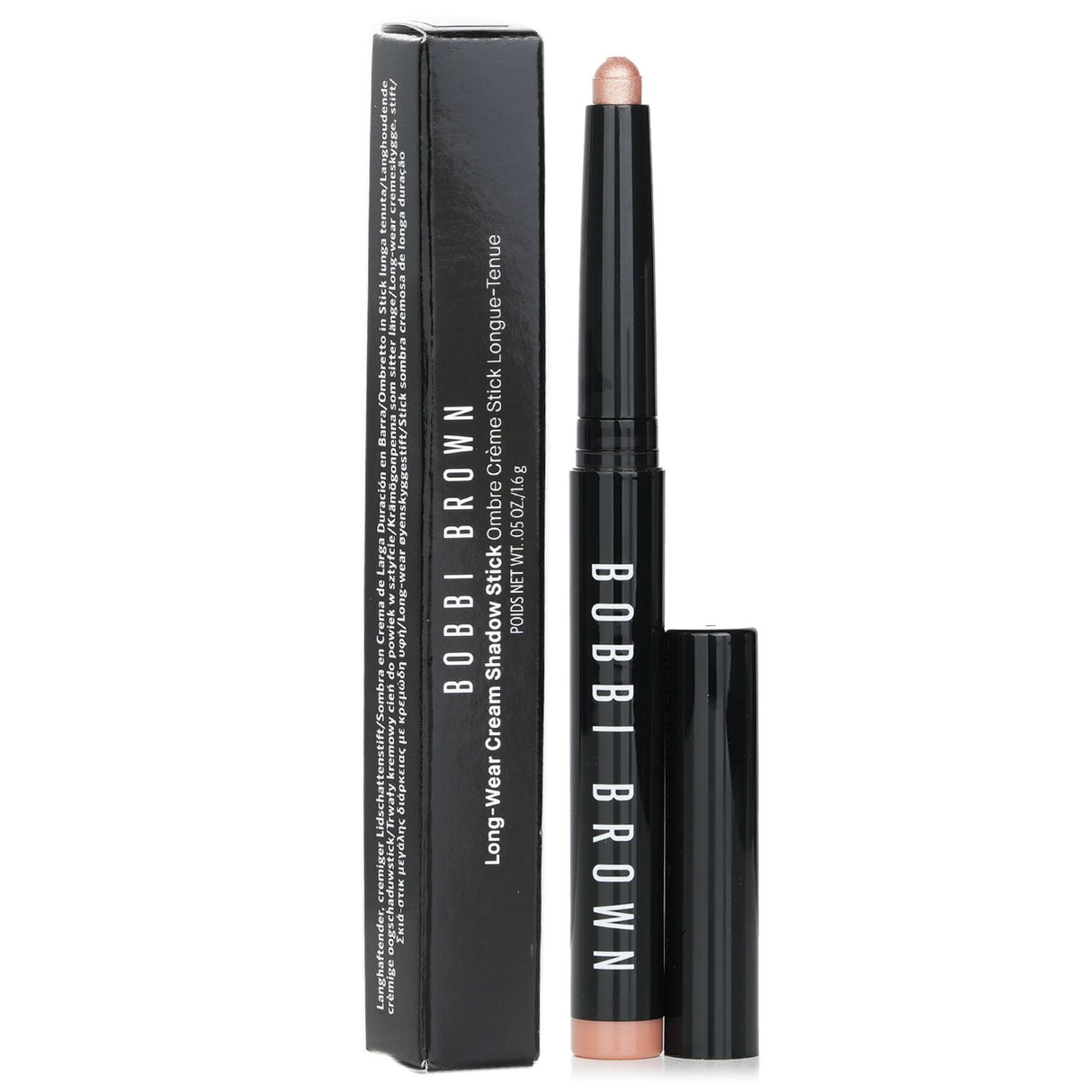 Bobbi Brown Long Wear Cream Shadow Stick in #04 Golden Pink, a versatile, waterproof cream shadow with 8-hour wear.