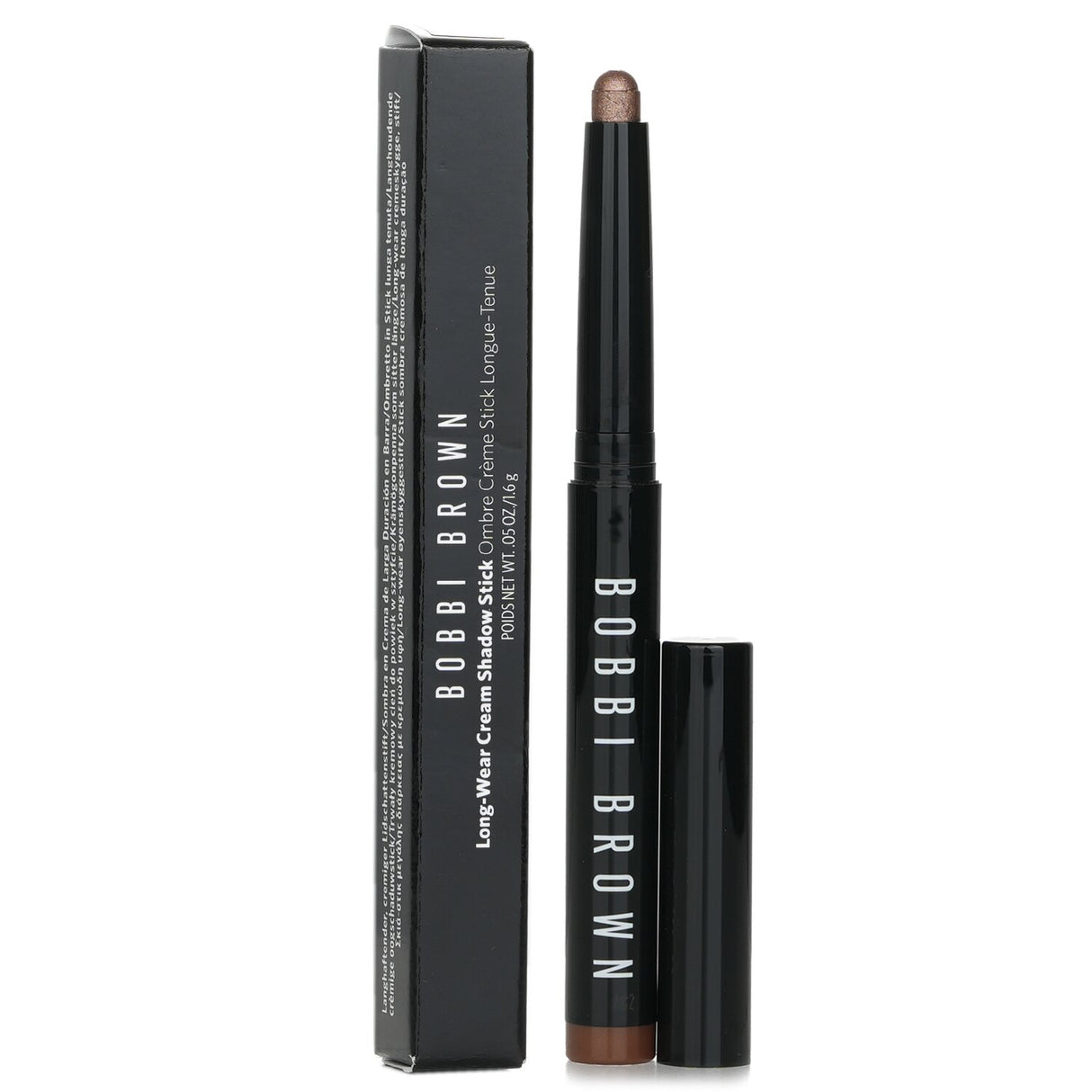 Bobbi Brown Long Wear Cream Shadow Stick in Golden Bronze, waterproof and long-lasting for effortless eye looks.