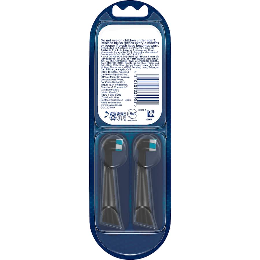 Oral B Electric Toothbrush Heads Io Ultimate Clean Black - 2pack