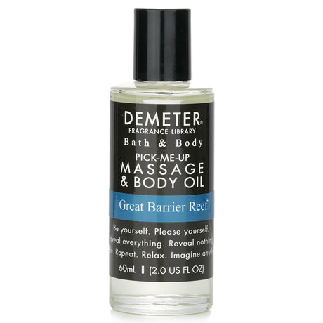 Demeter Great Barrier Reef Massage & Body Oil in a 60ml bottle, featuring a natural blend of oils and exotic scent notes.