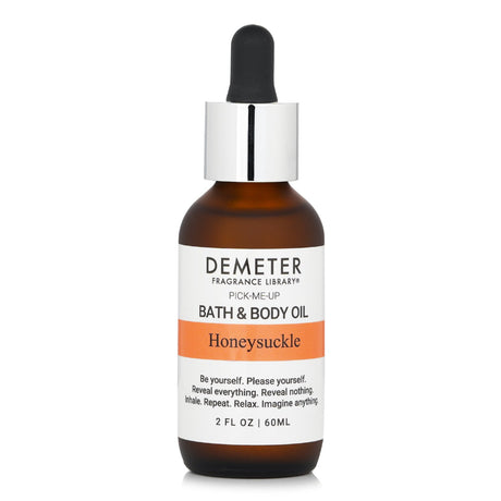 Demeter Honeysuckle Bath & Body Oil - 60ml, lightweight hydrating oil with a floral scent for soothing skin nourishment.