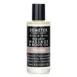 Demeter Paperback Massage & Body Oil in 60ml, featuring a sheer texture, nourishing oils, and a unique aged paper scent.