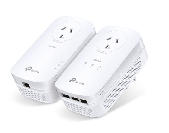 TP-Link PA8033PKIT 3-Port AV1300 Powerline Kit 2x LAN Adapters