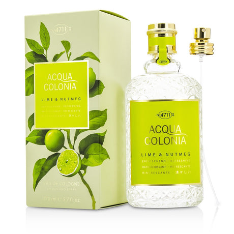 Refreshing unisex 4711 Acqua Colonia Lime & Nutmeg Eau De Cologne in elegant 170ml bottle, perfect for spring and summer wear.