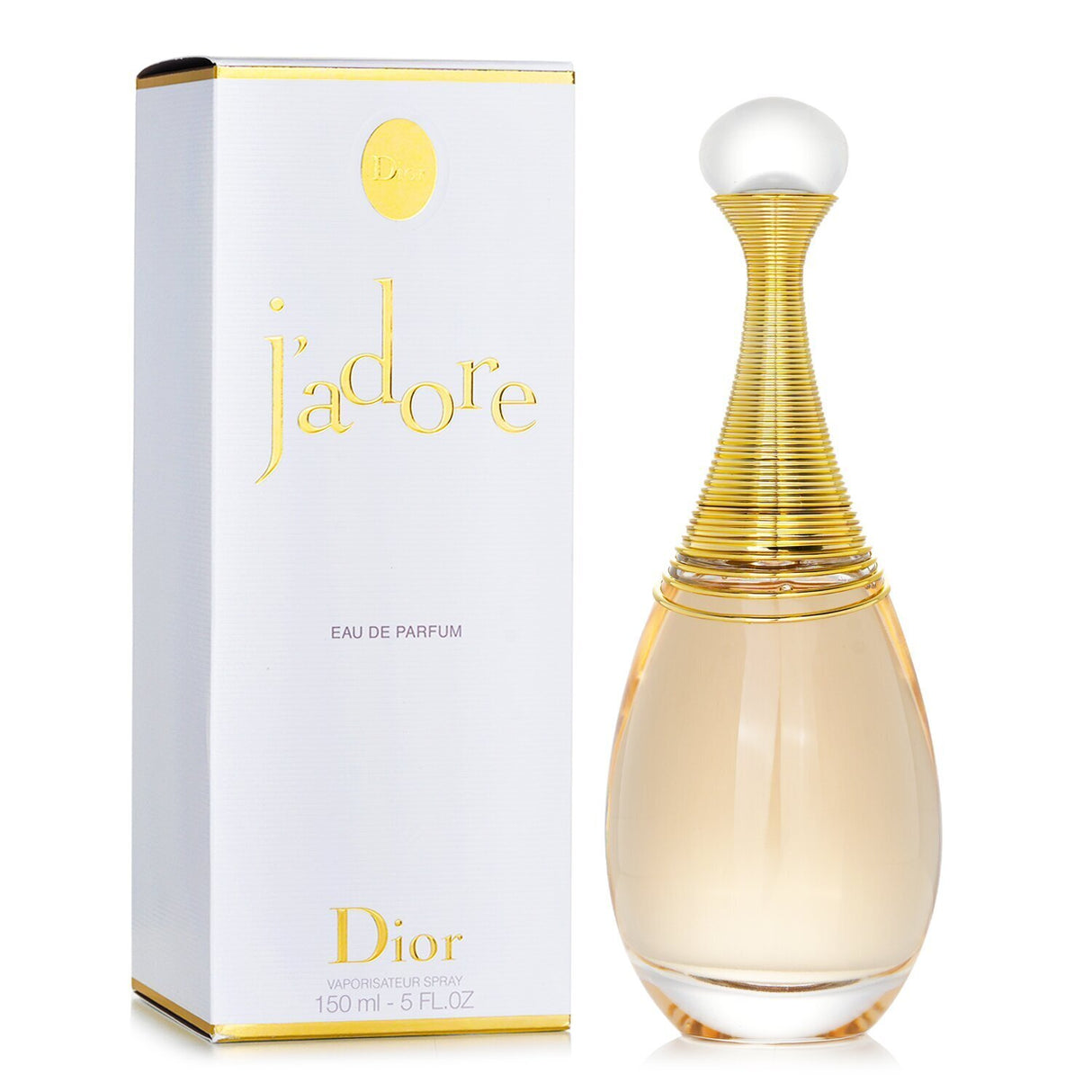 Christian Dior J'Adore Eau De Parfum 150ml boasts a floral symphony with notes of ylang-ylang, Damask rose, and sambac jasmine.