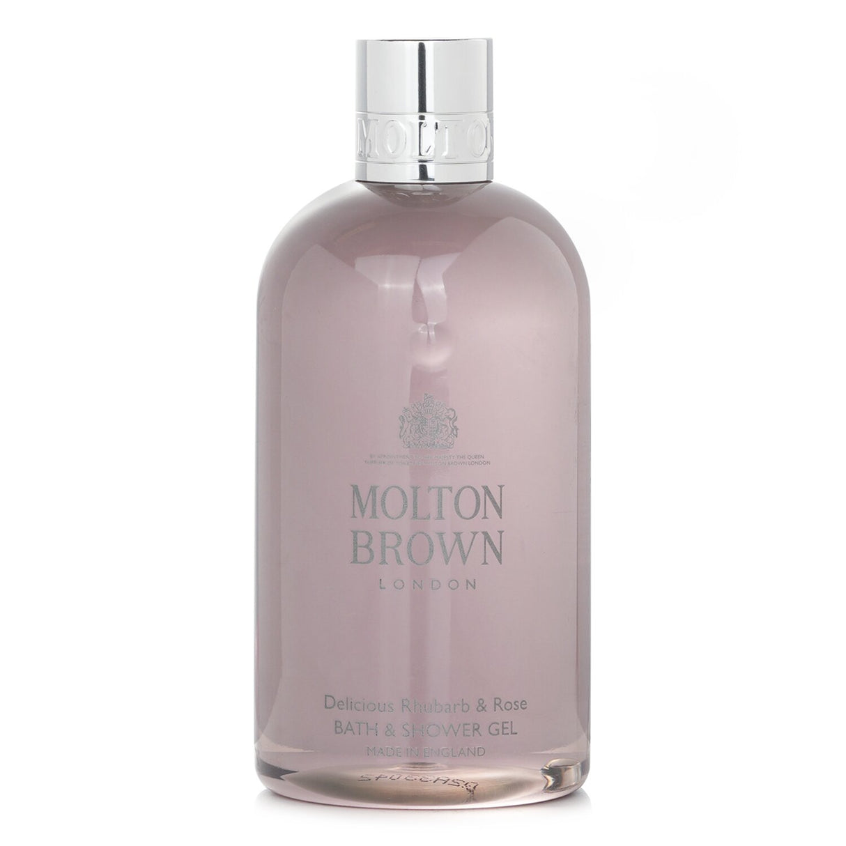 Luxurious 300ml bath and shower gel with rhubarb and rose extracts for fresh, moisturized skin and a zesty floral scent.