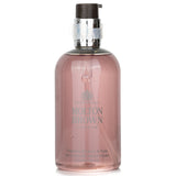 Luxurious Molton Brown hand wash that gently cleanses and hydrates with a refreshing rhubarb and rose fragrance.