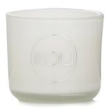 Eco-luxury natural wax candle in glass, infused with lemongrass, lime, and lavender for 50 hours of calming fragrance.