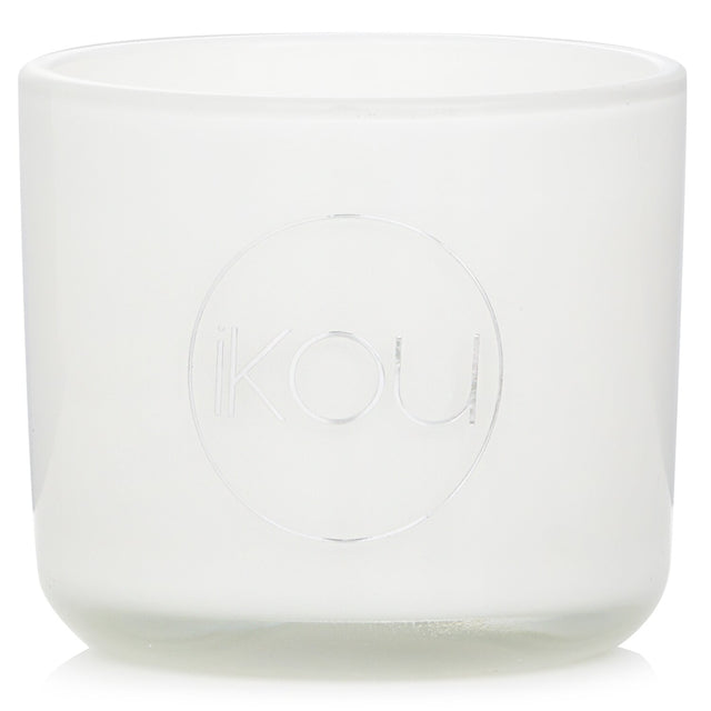 Eco-Luxury Aromacology Candle in glass, infused with coconut and lime scents, creating a joyful ambiance for up to 50 hours.