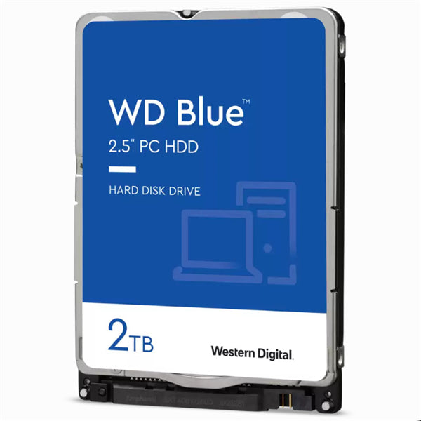 WD Blue SATA 2.5" 5400RPM 128MB 7mm 2TB HDD 2Yr Wty