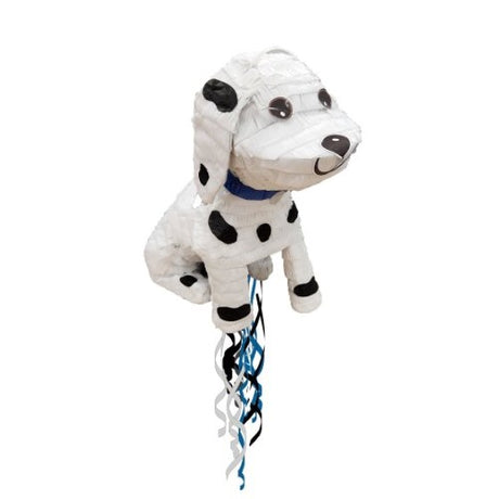 Dalmatian 3D shape pull string piñata, perfect for parties, filled with treats for safe, interactive fun.