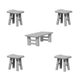 WizKids Deep Cuts Unpainted Miniatures Wooden Table & Stools