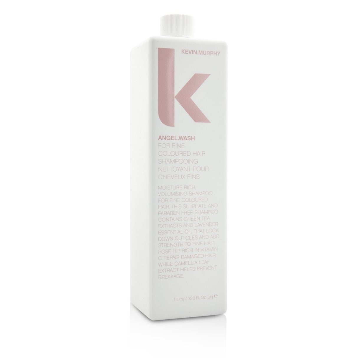 Kevin.Murphy Angel.Wash volumizing shampoo in 1000ml, designed for fine colored hair with milk proteins for frizz control.