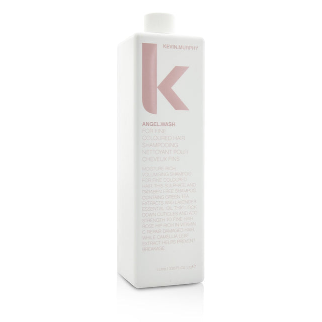 Kevin.Murphy Angel.Wash volumizing shampoo in 1000ml, designed for fine colored hair with milk proteins for frizz control.