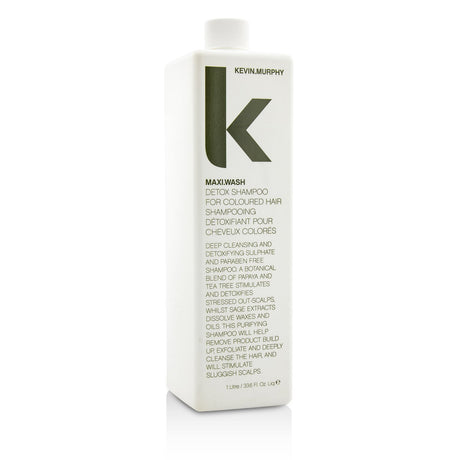 Detox shampoo for colored hair, 1000ml, removes buildup, brightens color, and promotes a clean, healthy scalp.