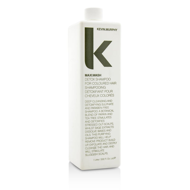 Detox shampoo for colored hair, 1000ml, removes buildup, brightens color, and promotes a clean, healthy scalp.