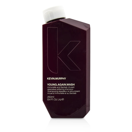Restorative shampoo infused with Immortelle and Baobab for soft, shiny, and youthful hair; sulfate and paraben-free.