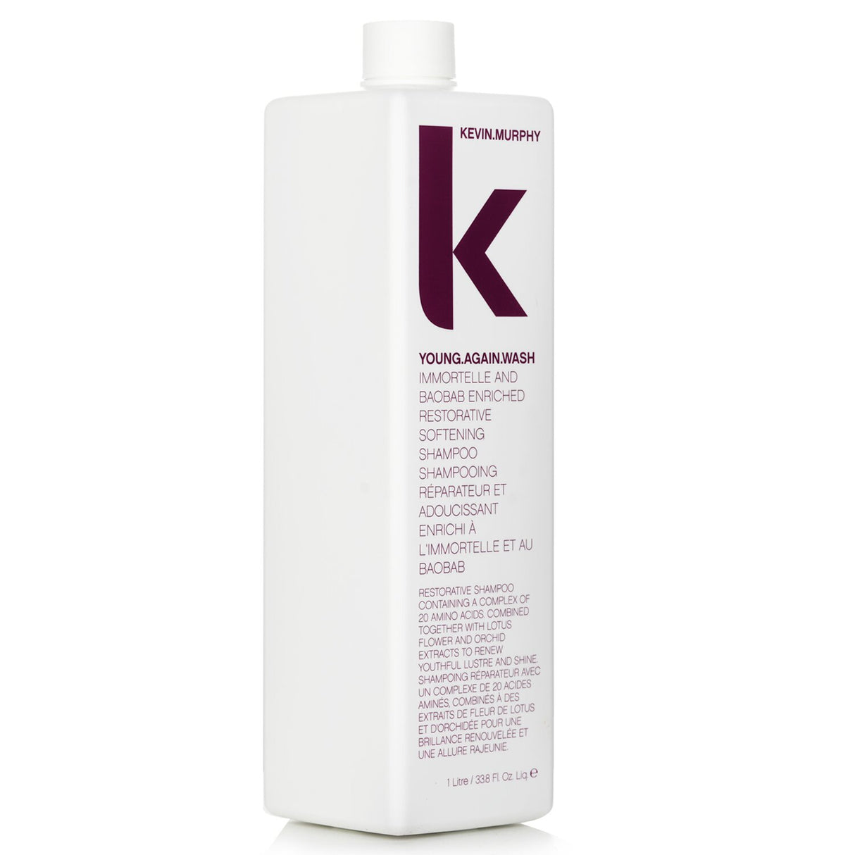 Luxurious shampoo infused with Immortelle and Baobab, hydrates dry hair, enhancing softness and shine.