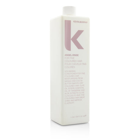 Lightweight volumizing conditioner for fine, colored hair, enhancing shine, elasticity, and manageability without heaviness.
