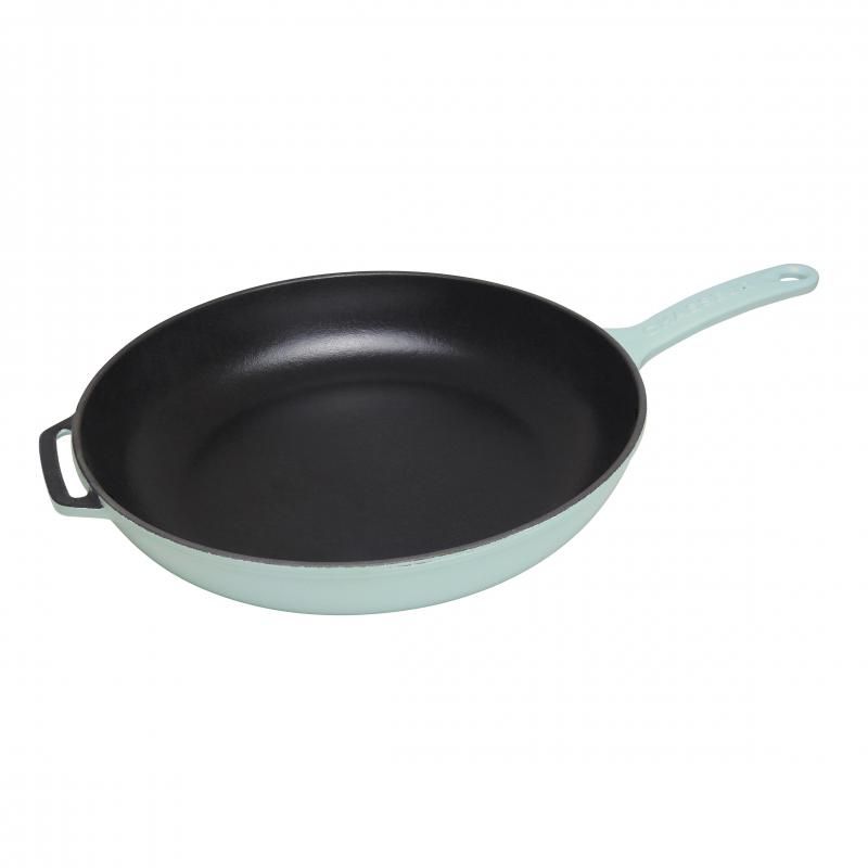 Chasseur Fry Pan With Cast Handle 28cm - Duck Egg Blue
