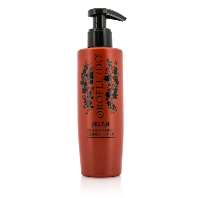 Orofluido Asia Zen Control Conditioner 200ml: Nourishing hair care featuring tsubaki oil, bamboo, and rice oil for smooth, shiny hair.