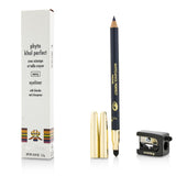 Navy kohl eyeliner pencil with sharpener and blender, providing smooth, precise application and long-lasting wear.