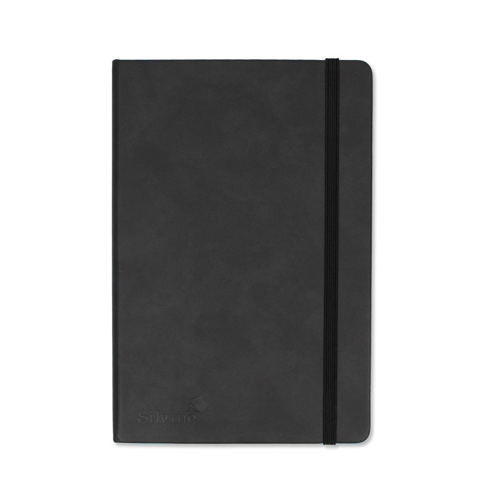Silvine Executive Notebook A5 160 Pages Lined Black