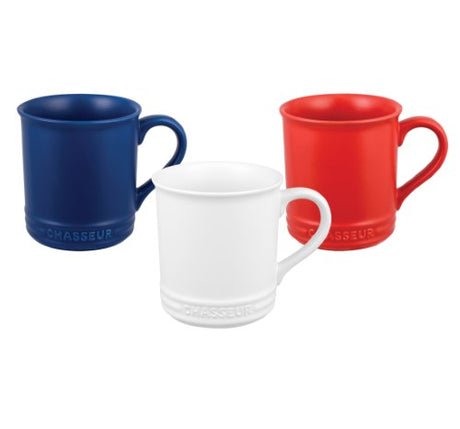 Elegant 3-piece mug set with matte finish, perfect for coffee and tea lovers, combining sophistication and durability.