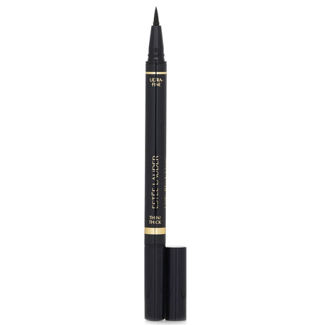 Estee Lauder Little Black Liner in #01 Onyx, a dual-ended eyeliner with thick, thin, and ultra-fine tips for versatile eye looks.