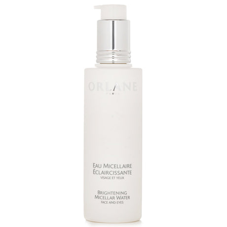 Orlane Soin De Blanc Brightening Micellar Water for face and eyes in a 200ml bottle, gently cleanses and illuminates skin.