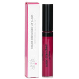 Vibrant glossy lip gloss in #Berry Crush, offering rich color and comfortable wear with a subtle coffee aroma.