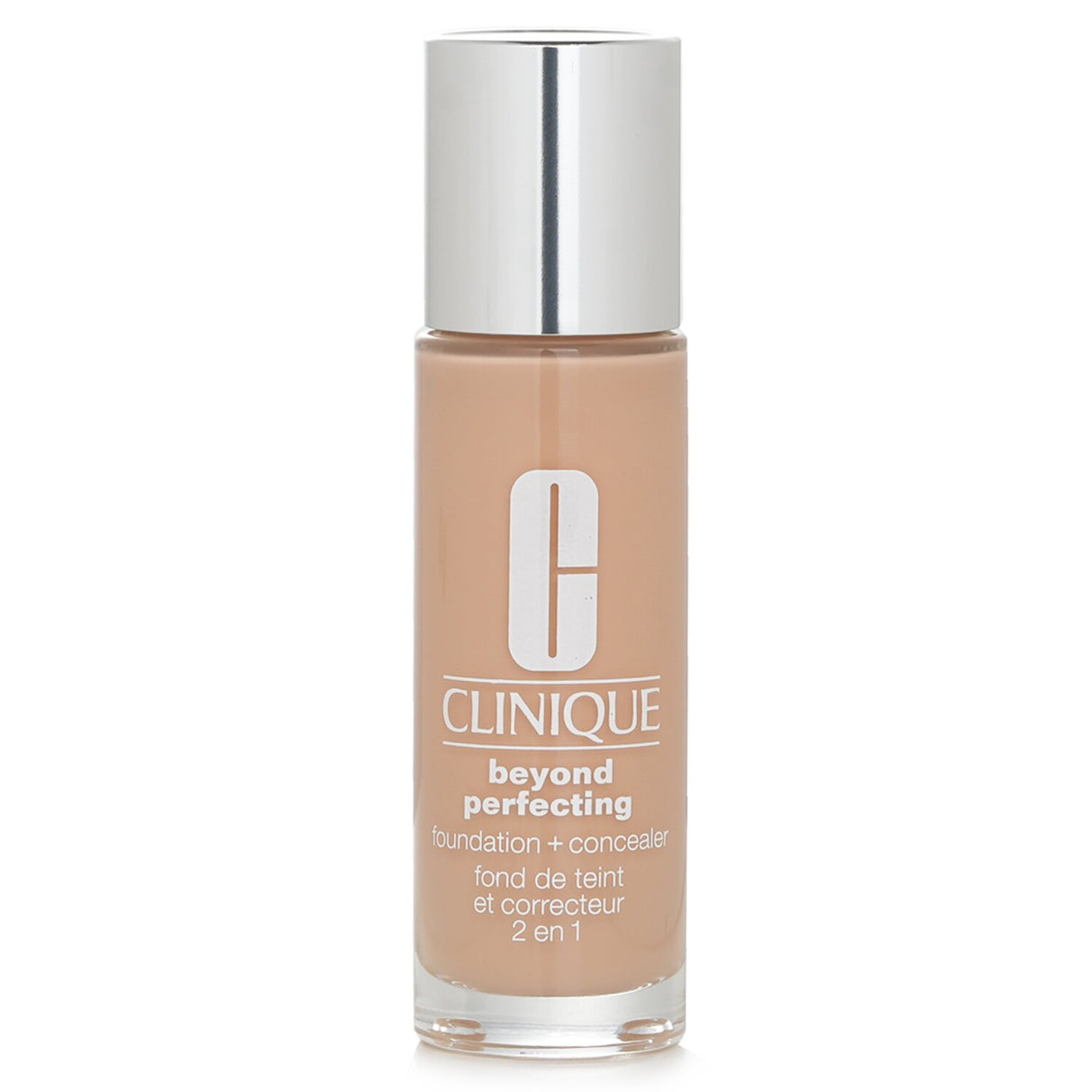 Clinique Beyond Perfecting Foundation & Concealer #02 Alabaster offers dual coverage for a flawless, natural complexion.