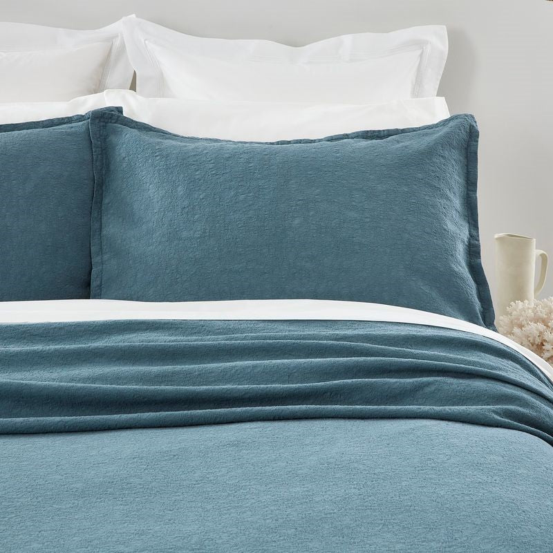 Elegant Portofino King bedspread set by BAKSANA, crafted from cotton and linen for ultimate comfort and timeless charm.