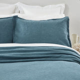 Elegant Portofino Bedspread Set in queen size, featuring cotton-linen blend for comfort, with Oxford pillowcases.