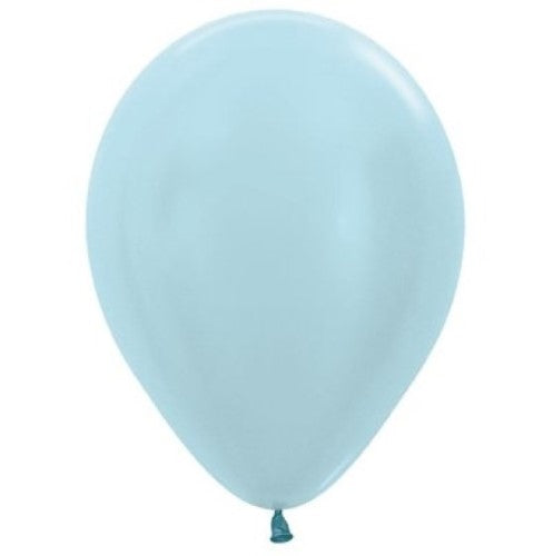 Sempertex 30cm Satin Pearl Blue Latex Balloons - Pack of 50