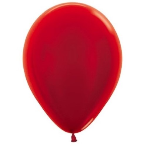 Bright metallic red latex balloons, 30cm, pack of 50, perfect for enhancing celebrations and party decorations.