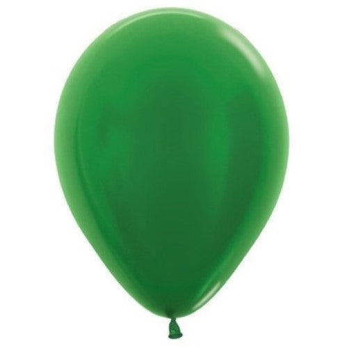 Sempertex 30cm Metallic Green Latex Balloons - Pack of 50