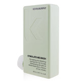 Kevin.Murphy Stimulate-Me.Wash in a 250ml bottle, a refreshing shampoo for men with soothing Camphor Crystals and mint.