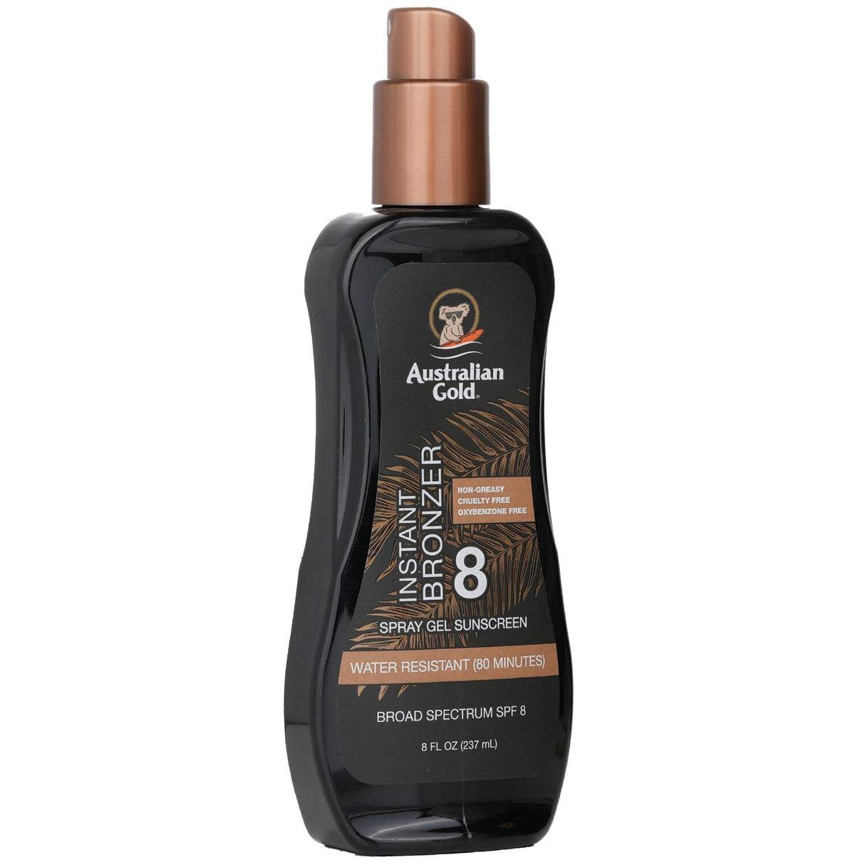 Australian Gold - Spray Gel Sunscreen SPF 8 with Instant Bronzer  - 237ml/8oz