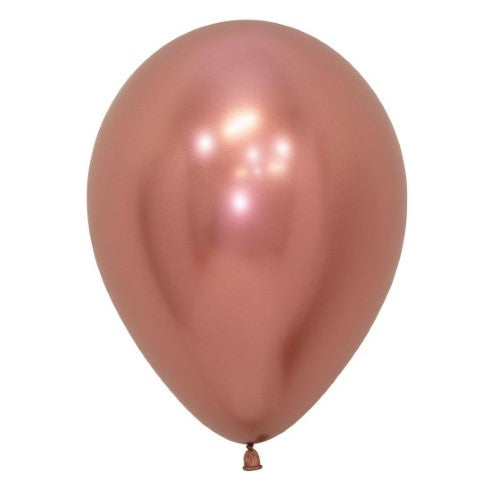 Sempertex 30cm Metallic Reflex Rose Gold Latex Balloons - Pack of 100