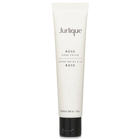 Luxurious Jurlique Rose Hand Cream in 40ml, enriched with Rose Essential Oil for soft, nourished, and fragrant hands.