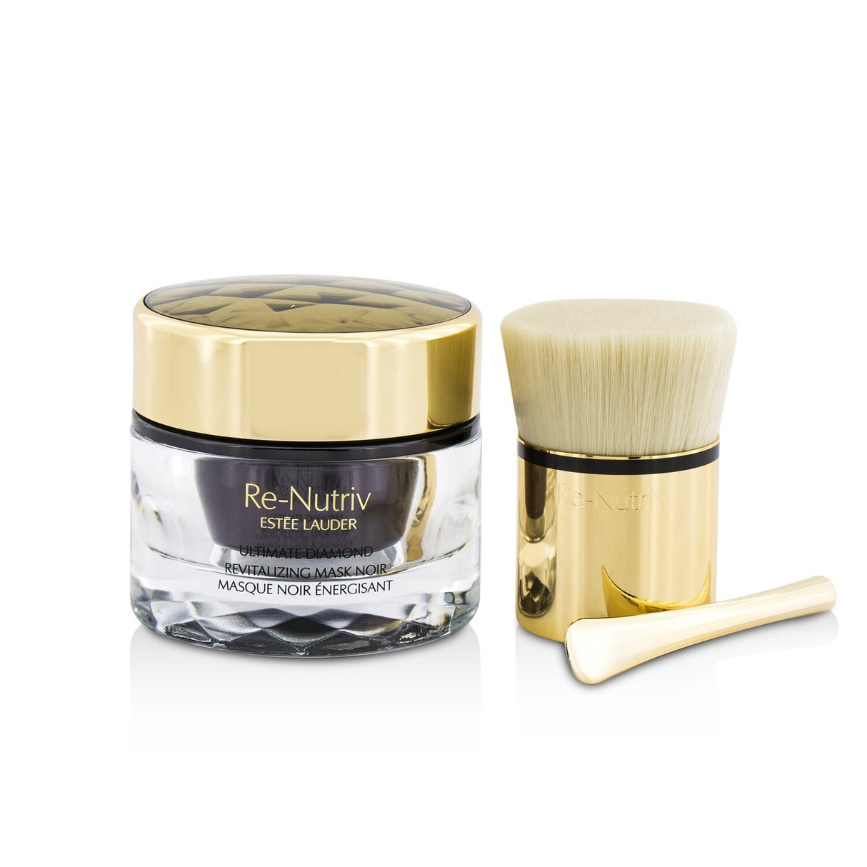 Luxurious two-step facial mask with brush for micro-circulation and exfoliating mask featuring Black Diamond Truffle Extract.