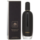 Clinique Aromatics In Black Eau De Parfum Spray 100ml, a captivating oriental floral fragrance for confident women.