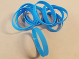 Silicon/Silicone Wristbands - 10 Units LIGHT BLUE