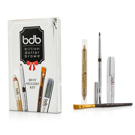 Billion Dollar Brows Best Sellers Kit with Universal Pencil, Duo Pencil, Smudge Brush, and Brow Gel for flawless brows.